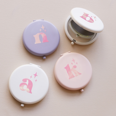 Pastel Monogram Compact Mirrors